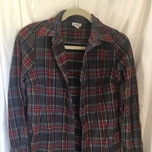 Ll bean flannel button down shirt